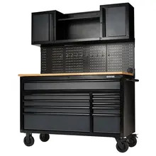 08242 Draper BUNKER® 10 Drawer Roller Workstation with Workbench, 56