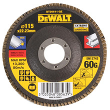 DeWalt EX Flap Disc 115mm X 22.2mm X 60G