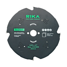 Rika TCTR008 Razor Pro TCT Fibre Cement PCD Saw Blade 165 x 4T x 20mm