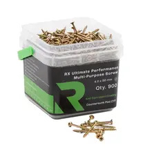 Rika MPSRX014 Ultimate Wood Screw 4.0 x 50mm RX CSK Pozi Multi Purpose Screw 900pk