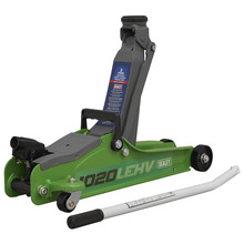 Sealey 1020LEHV Low Profile Short Chassis Trolley Jack 2 Tonne - Green