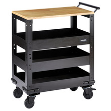 Draper BUNKER® 3 Tier Trolley with Pull Handle and Hardwood Worktop, 714mm