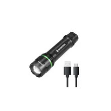 Swisstech ST031620 500 Lumen Drop Proof Zoomable Rechargeable Aluminium Torch