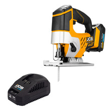 JCB 18V Cordless Jigsaw 3Ah Li-Ion Battery & Charger, 0-45 degrees Cutting Positions | 21-18JS-3CXB