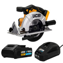 JCB 18V Cordless Circular Saw 165mm 6.5 with 3.0Ah Li-ion Battery & 2.4A Fast Charger | 21-18CS-3CX