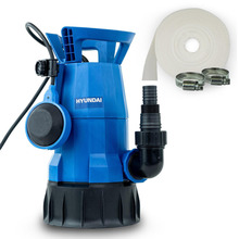 Hyundai 550w Submersible Pump, 25-32mm 1-1/2 Hose, Clean and Dirty Water Sump Pump, 7m Lift | HYSP550CD