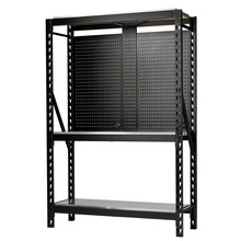 Draper BUNKER® 17 Piece Modular 3 Tier Racking with Stainless Steel Shelving and Pegboards, 1500mm