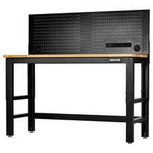 Draper BUNKER® Workbench with Hardwood Worktop and Power Pegboard, 1550mm