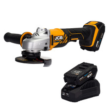 JCB 18V Battery Angle Grinder with 2x 2.0Ah Lithium-ion Battery and 2.4A Charger | JCB-18AG-2-V2