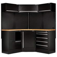 Draper BUNKER® 18 Piece Modular Storage Corner Combo with Hardwood Worktop, 3454mm