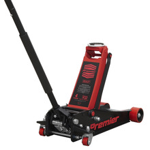 Premier Low Profile Trolley Jack with Rocket Lift 4 Tonne - Red