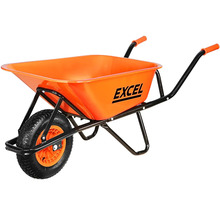 Excel 30808 Heavy Duty 70L Wheelbarrow with Galvanized Steel Tray