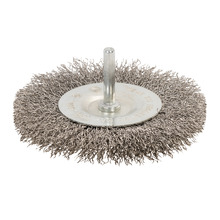 Silverline Rotary Stainless Steel Wire Wheel Brush - 100mm