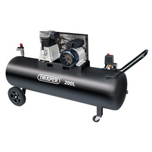 Draper 200L Belt-Driven Air Compressor, 2.2kW/3hp 