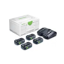 Festool 578824 SYS 18V 4xTBX4/TCL6DUO 4ah Battery Energy Set