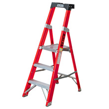 Excel 31128 Electricians Fibreglass Platform Step Ladder 3 Tread 1.34m EN131