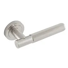 Eclipse 62232 Knurled Lever on Rose - Satin Nickel - Pair