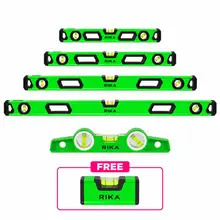 Rika BOXLMEGA 6pc Magnetic Aluminum Box MEGA Level Set With FREE Mini Level
