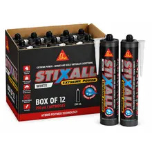 483110x12 Everbuild Sika Stixall Adhesive White 290 mL - Box of 12