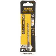 DeWalt DT20605-QZ Impact Black & Gold Hex Metal Drill Bit 4.5mm