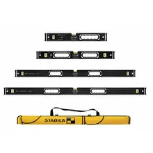 Stabila STB1962DSMEGA Dark Shadow Spirit Level Set 4pc 1-96-2 Mega Set and bag