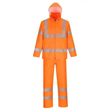 Portwest H448ORRXL Hi-Vis Packaway Rain Suit X Large