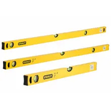 STANLEY STA143110 Hand Tools Classic Box Level Set 60cm,120cm,180cm