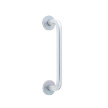 Eclipse D Shaped Pull Handle On Rose - 229 x 19 mm - Satin Anodised Aluminium - J31290