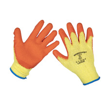 Sealey 9121L/B120 Worksafe&reg; Super Grip Knitted Gloves with Latex Palm, Large - Pack of 120 Pairs