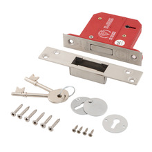 Eclipse 76 mm 5 Lever Mortice Deadlock - BS3621 - Satin Chrome Plate - J73067