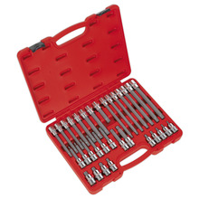 Sealey AK2198 Premier Ribe Socket Bit Set 1/2