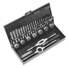 Sealey AK3015HSS Metric Tap & Die Set Split Dies 32pc - HSS 4341