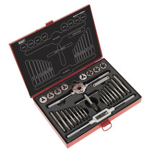 Sealey AK3028 Metric Tap & Die Set Split Dies 28pc