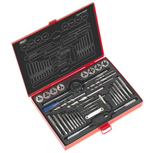 Sealey AK3037 Metric Tap & Die Set Split Dies 37pc