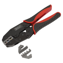 Sealey AK3857 Ratchet Crimping Tool Interchangeable Jaws