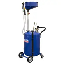 Sealey AK459DX Air Discharge Mobile Oil Drainer with Probes 90L