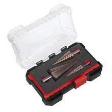 Sealey AK4733 Premier Straight Flute HSS Cobalt Step Drill Bit Set 3pc