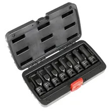 Sealey AK5604 Premier Spline Impact Socket Bit Set 1/2