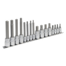 Sealey AK6219 Premier Hex Socket Bit Set 1/4