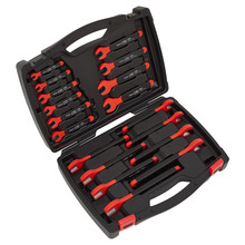 Sealey Premier Insulated Open-End Spanner Set 18pc - VDE Approved