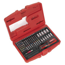 Sealey AK64903 Premier Fine Tooth Ratchet Screwdriver & Accessory Set 51pc