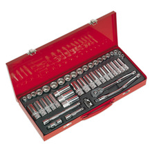 Sealey AK692 Premier Metric/Imperial Socket Set 3/8