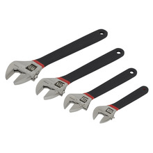 Sealey AK9935 Premier Adjustable Wrench Set Ni-Fe Finish 4pc