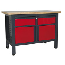 Workbench with 2 Drawers & 2 Cupboards