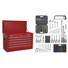 American PRO® Topchest 5 Drawer with 272pc Tool Kit - Red