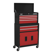 Sealey American PRO® Topchest & Rollcab Combination 6 Drawer - Red
