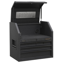 Sealey Superline PRO® Black Edition Topchest with 4 Soft Close Drawers & Power Bar 660mm