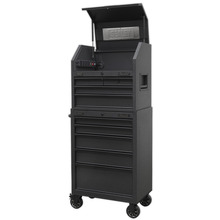Superline PRO® Black Edition Tool Chest Combination with 9 Soft Close Drawers & Power Strip