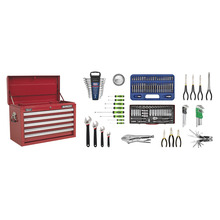 Superline PRO® Topchest 5 Drawer with 139pc Tool Kit - Red