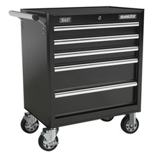 Superline PRO® Rollcab 5 Drawer - Black